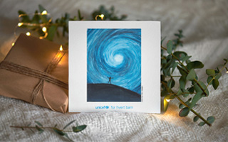 Fysisk gavebevis ved kjøp av Verdensgaver fra UNICEF