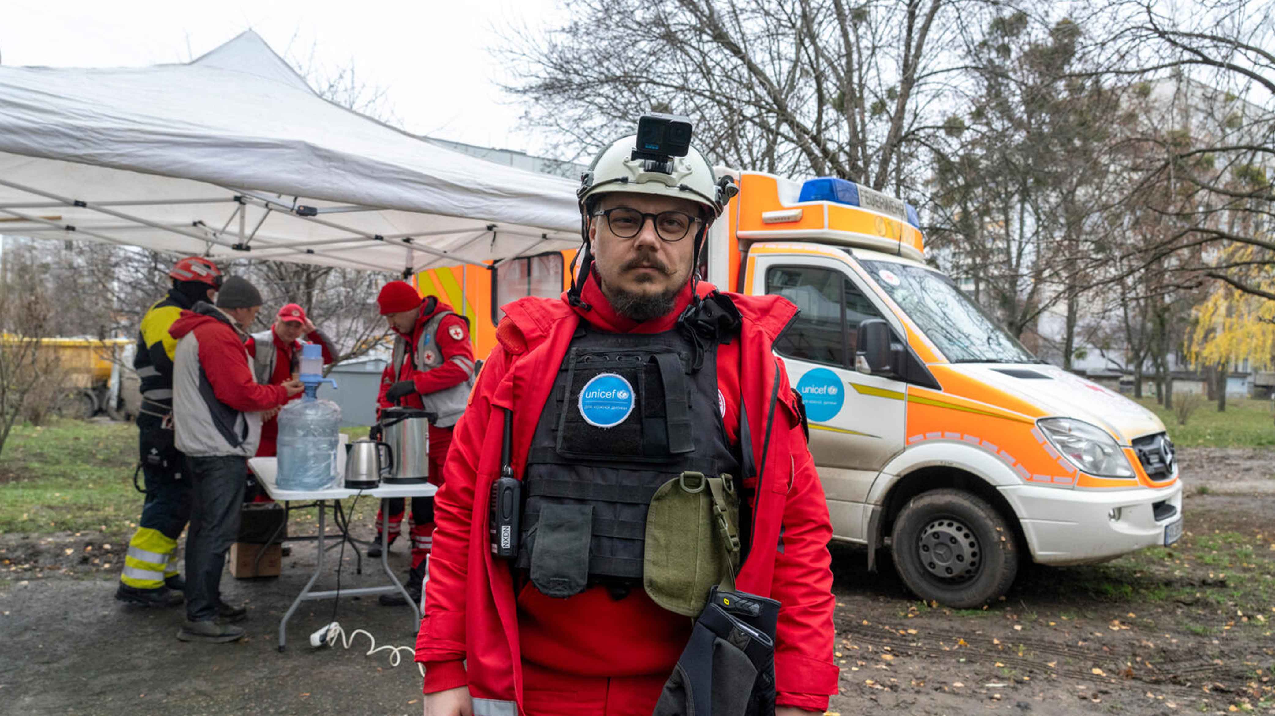 Beredskapsteam fra UNICEF i Ukraina