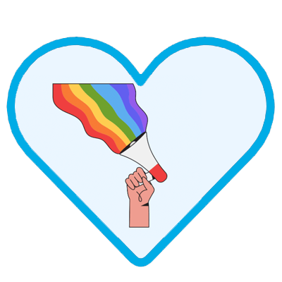 Hånd holder ropert der regnbuefarger kommer ut